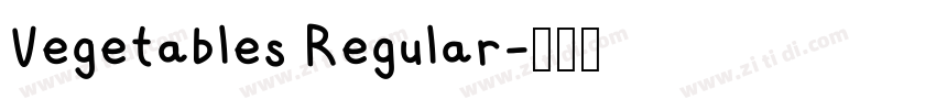 Vegetables Regular字体转换